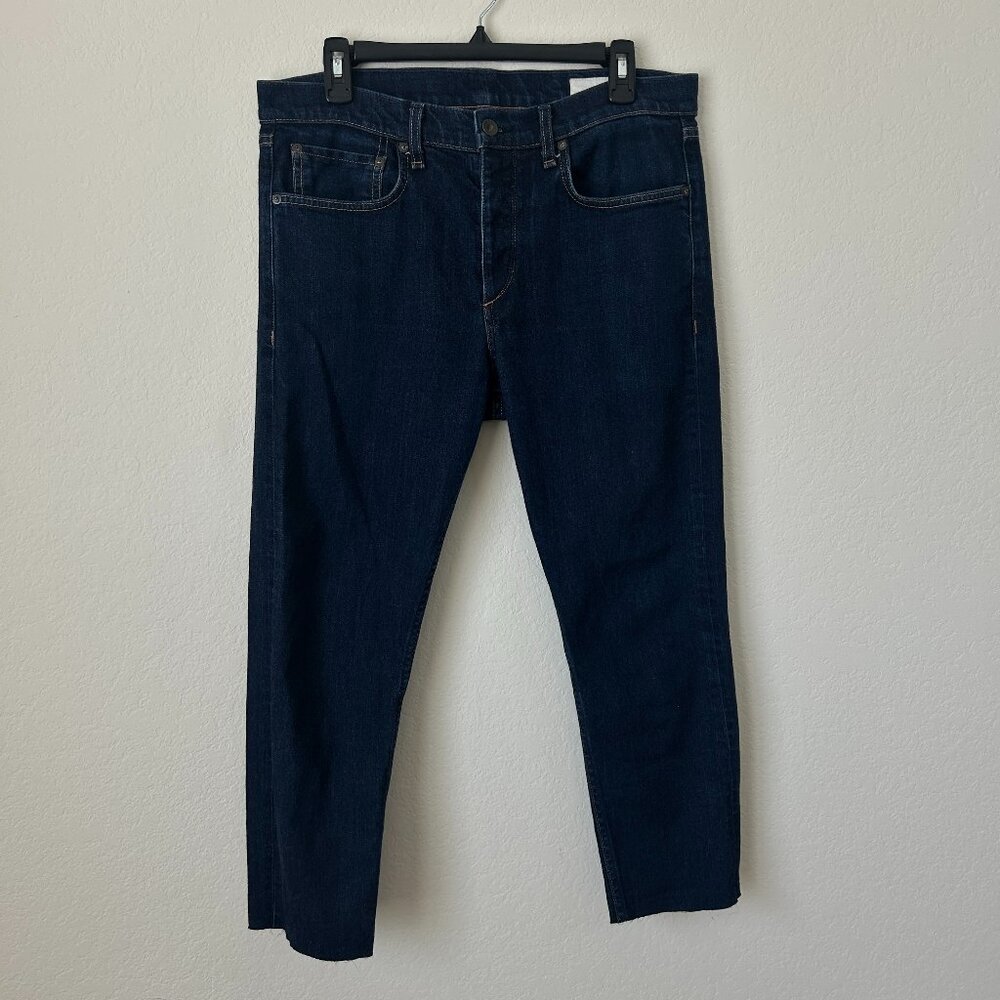 Rag and Bone Jeans Mens 32 Dark Wash Standard Issue Fit 2 Slim Leg Selvage Crop